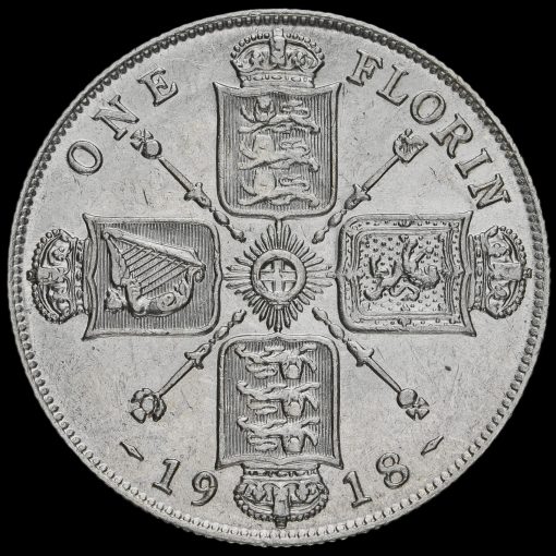 1918 George V Silver Florin Reverse
