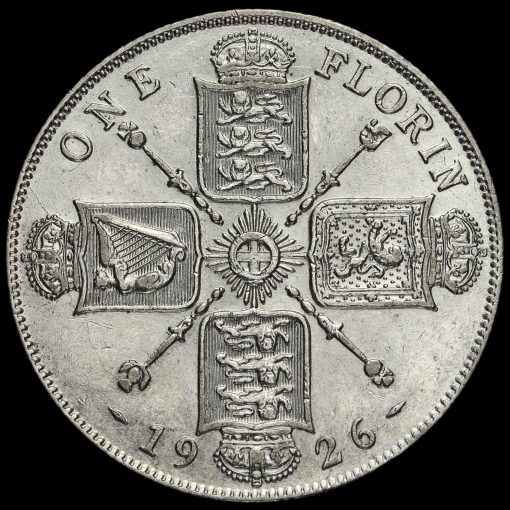 1926 George V Silver Florin Reverse