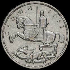 1935 King George V Rocking Horse Silver Jubilee Crown Reverse