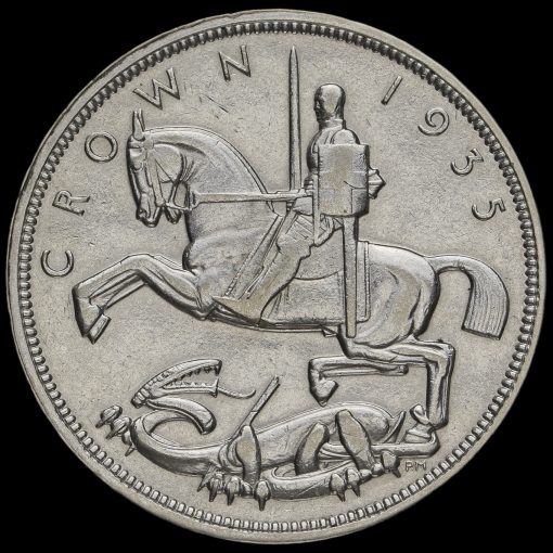 1935 King George V Rocking Horse Silver Jubilee Crown Reverse