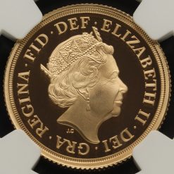 2018 Elizabeth II Gold Proof Sovereign, NGC PF70 Ultra Cameo Obverse