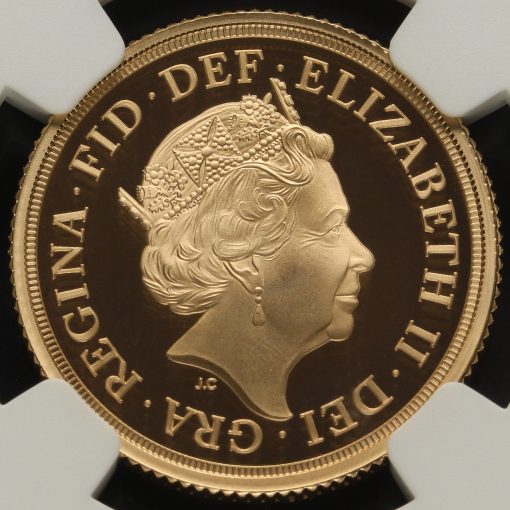 2018 Elizabeth II Gold Proof Sovereign, NGC PF70 Ultra Cameo Obverse