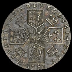 1787 George III Early Milled Silver Sixpence Reverse