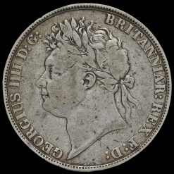 1821 George IV Milled Silver Secundo Crown Obverse