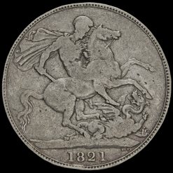 1821 George IV Milled Silver Secundo Crown Reverse