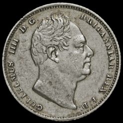 1834 William IV Milled Silver Sixpence Obverse