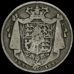 1836 William IV Milled Silver Half Crown Reverse