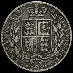 1879 Queen Victoria Young Head Silver Half Crown Reverse