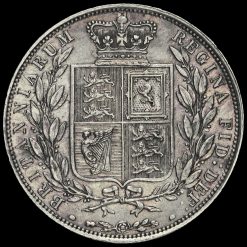 1881 Queen Victoria Young Head Silver Half Crown Reverse