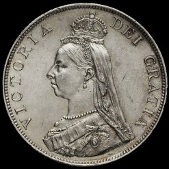 1887 Queen Victoria Jubilee Head Silver Double Florin Obverse