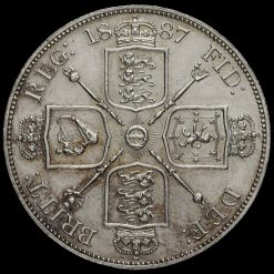 1887 Queen Victoria Jubilee Head Silver Double Florin Reverse