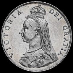 1887 Queen Victoria Jubilee Head Silver Florin Obverse
