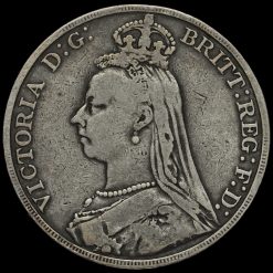 1889 Queen Victoria Jubilee Head Silver Crown Obverse