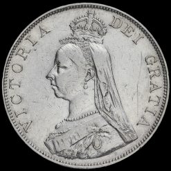 1889 Queen Victoria Jubilee Head Silver Double Florin Obverse