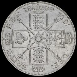 1889 Queen Victoria Jubilee Head Silver Double Florin Reverse