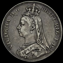 1891 Queen Victoria Jubilee Head Silver Crown Obverse