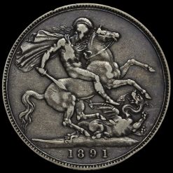 1891 Queen Victoria Jubilee Head Silver Crown Reverse