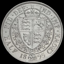 1895 Queen Victoria Veiled Head Silver Half Crown Reverse