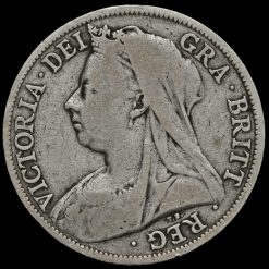 1896 Queen Victoria Veiled Head Silver Half Crown Obverse