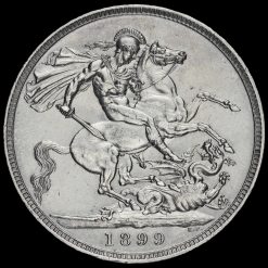 1899 Queen Victoria Veiled Head Silver LXIII Crown Reverse