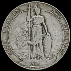 1905 Edward VII Silver Florin Reverse
