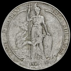 1910 Edward VII Silver Florin Reverse