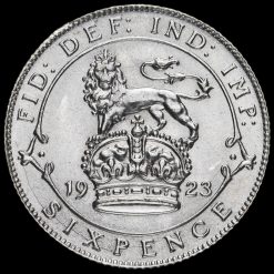 1923 George V Silver Sixpence Reverse