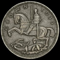 1935 King George V Rocking Horse Silver Jubilee Crown Reverse