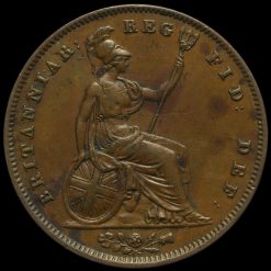 1841 Queen Victoria Young Head Copper Penny Reverse