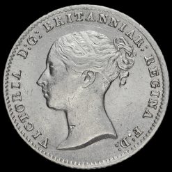 1845 Queen Victoria Young Head Silver Fourpence / Groat Obverse