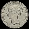 1854 Queen Victoria Young Head Silver Fourpence / Groat Obverse