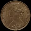 1861 Queen Victoria Bun Head Penny Obvverse