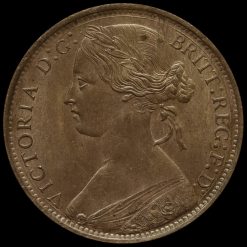 1861 Queen Victoria Bun Head Penny Obvverse