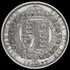 1887 Queen Victoria Jubilee Head Silver Half Crown Reverse