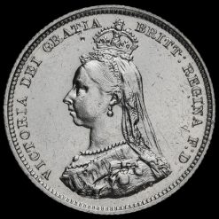 1887 Queen Victoria Jubilee Head Silver Shilling Obverse