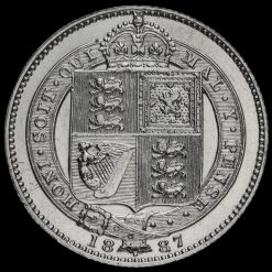 1887 Queen Victoria Jubilee Head Silver Shilling Reverse