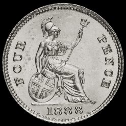 1888 Queen Victoria Jubilee Head Silver Groat Reverse