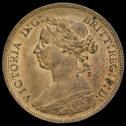 1888 Queen Victoria Bun Head Halfpenny Obverse