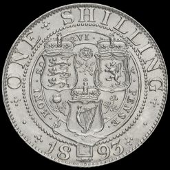 1893 Queen Victoria Veiled Head Silver Shilling Reverse