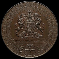 1897 Queen Victoria Diamond Jubilee Large Copper Medal by F Bowcher Reverse
