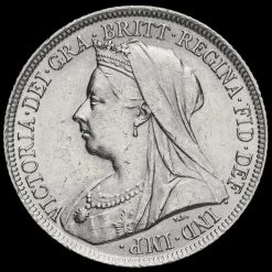 1899 Queen Victoria Veiled Head Silver Shilling Obverse