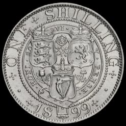 1899 Queen Victoria Veiled Head Silver Shilling Reverse