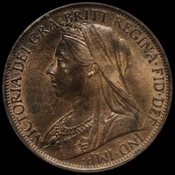 1901 Queen Victoria Veiled Head Penny Obverse