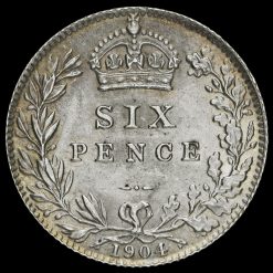 1904 Edward VII Silver Sixpence Reverse