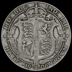 1906 Edward VII Silver Half Crown Reverse