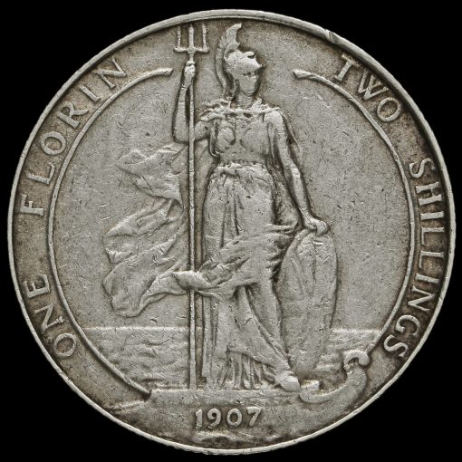 1907 Edward VII Silver Florin Reverse