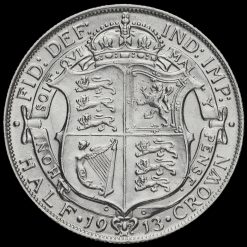 1913 George V Silver Half Crown Reverse