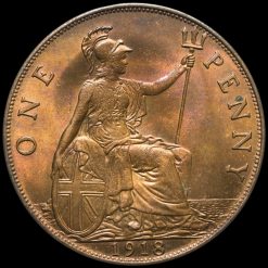 1918 George V Penny Reverse