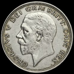 1927 George V Silver Half Crown Obverse