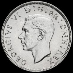 1943 George VI Silver Two Shilling Coin / Florin Obverse
